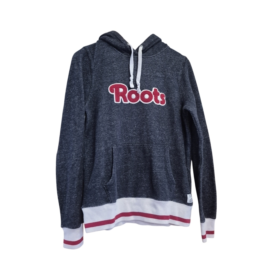 Roots dark grey hoodie pullover size extra small
